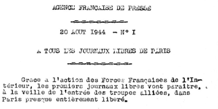 20 août 1944 : naissance de l’AFP, héritière de l’agence Havas